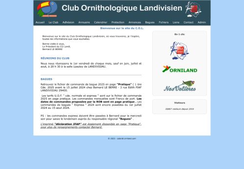 Aperçu du site Club Ornithologique Landivisien